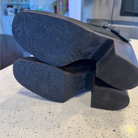 Korks Black Leather Ankle Boots size 9 EUC - Picture 8 of 10